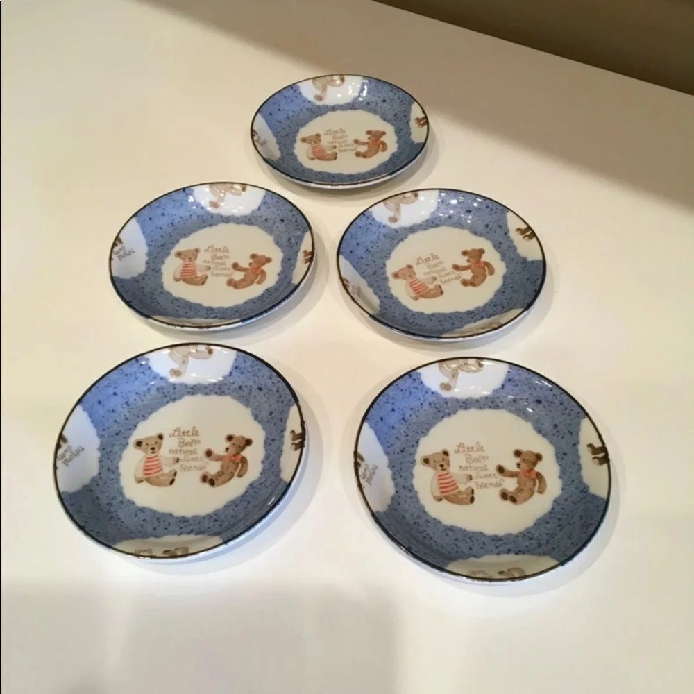 Vintage Teddy Bear Plates